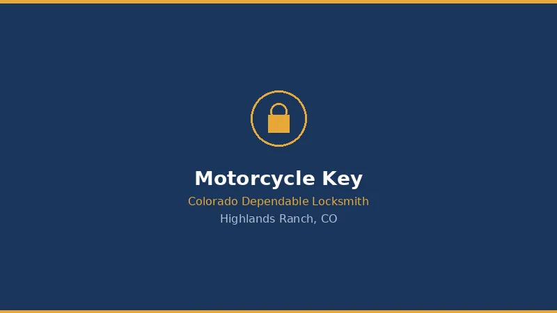 Motorcycle Key Replacement in Highlands Ranch, CO