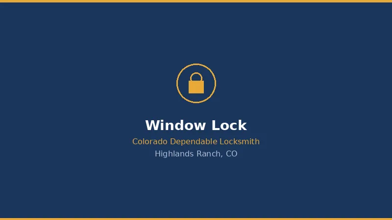 Window Lock Installation in Highlands Ranch, CO